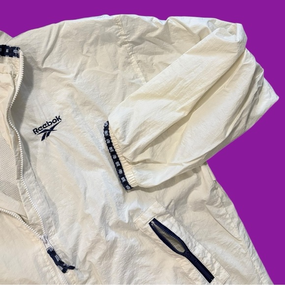 White 90s Reebok Windbreaker - Picture 5 of 5
